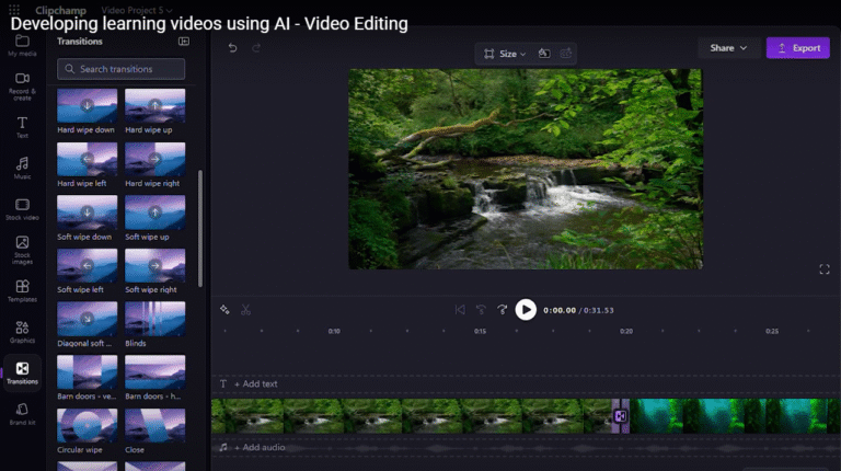 Developing Learning Videos using AI