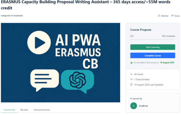 ERASMUS Capacity Building AI Proposal Writing Assistant