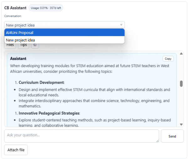 ERASMUS Capacity Building AI Proposal Writing Assistant