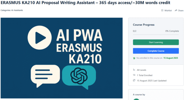 ERASMUS KA210 AI Proposal Writing Assistant