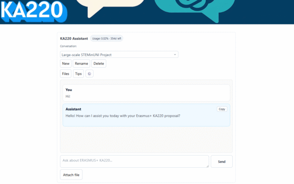ERASMUS KA220 AI Proposal Writing Assistant
